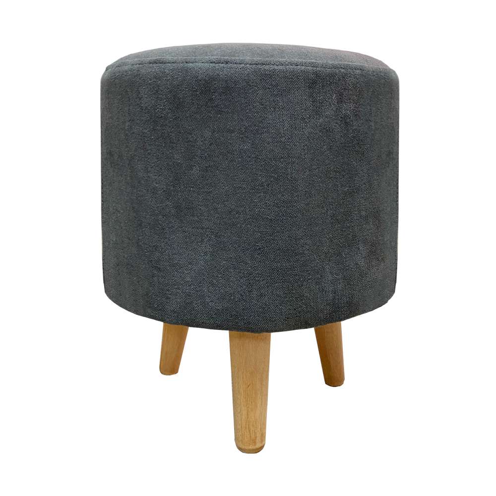 Puff Andy Gris Grafito 31 cm Redondo - Sofas | Bylmo