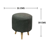 Puff Andy Gris Grafito 31 cm Redondo - Sofas | Bylmo
