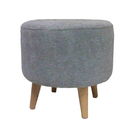 Puff Gris Falcon 40x40cm sin Espaldar de Un Puesto y Tela Capitoneada - Sillas y Butacos | Bylmo