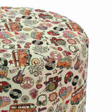 Puff Hippie Multicolor 40 cm Redondo - Sofas y Poltronas | Bylmo
