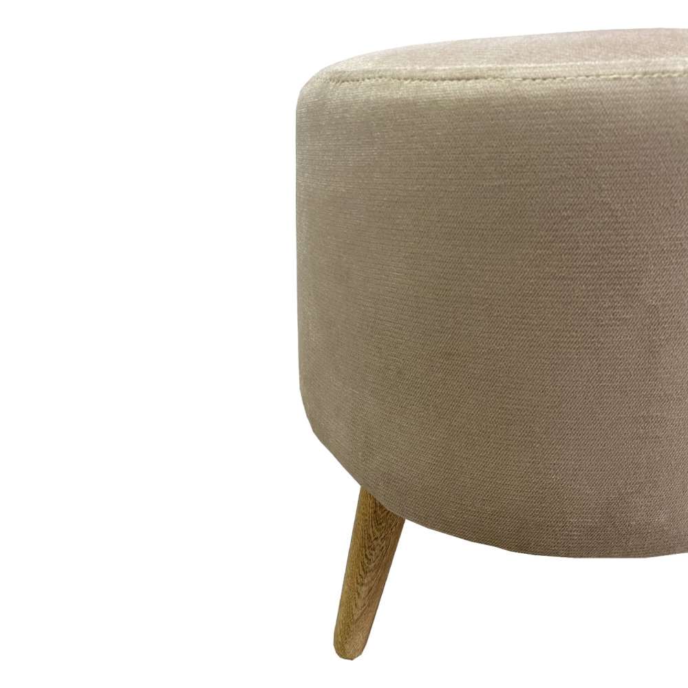 Puff Beige 40 cm Redondo - Sofas | Bylmo