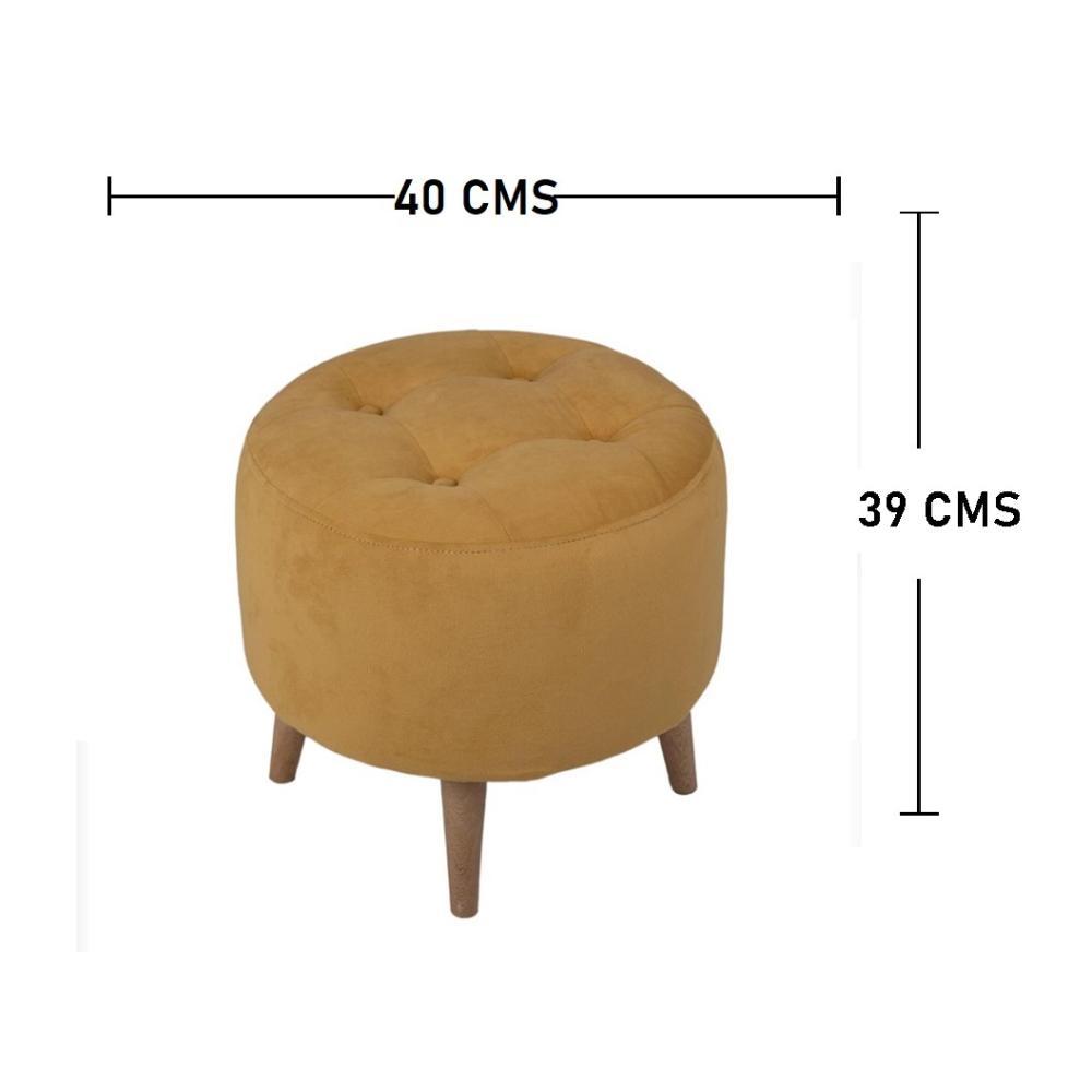 Puff Valentina Amarillo 40 cm - Sillas | Bylmo