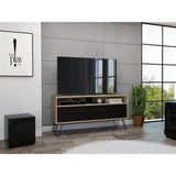 Rack Vassel Duna y Wengue 123 cm con Cuatro Puertas - Muebles para TV | Bylmo