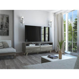 Rack Almería Siena y Blanco 141 cm con Dos Cajones - Muebles para TV | Bylmo
