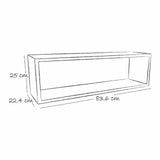 Repisa Rect Rovere y Blanco 83x22.4cm Rectangular con Un Entrepaño - Repisas y Percheros | Bylmo