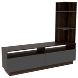 Rack Dalí Habano y Plomo 177 cm con Dos Puertas - Muebles para TV | Bylmo