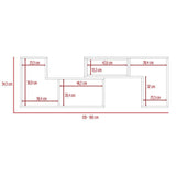 Rack de TV Extensible Beijing Caramelo 120x54.5cm Para TV Hasta 40 Pulgadas sin Cajones y con Patas - Muebles para TV | Bylmo