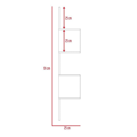 Repisa Rosset wengue 131x25cm Irregular con Cuatro Entrepaños - Repisas y Percheros | Bylmo