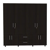 Closet Siena Wengue 200 cm con Ocho Puertas y Dos Cajones - Closets | Bylmo