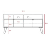 Rack Vassel Wengue 123 cm con Cuatro Puertas - Muebles para TV | Bylmo
