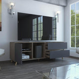 Rack de TV Salem Blanco Nevado 158.4x58.4cm para TV Hasta 65 Pulgadas y con Tres Compartimientos - Muebles para TV | Bylmo