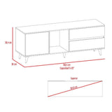 Rack de TV Salem Blanco Nevado 158.4x58.4cm para TV Hasta 65 Pulgadas y con Tres Compartimientos - Muebles para TV | Bylmo