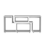 Rack de TV Extensible Beijing Blanco 160x57cm Para TV Hasta 40 Pulgadas sin Cajones y con Patas - Muebles para TV | Bylmo
