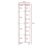 Mueble para Baño Esquinero Urano Blanco 51.2x178cm sin Cajones y con Cuatro Entrepaños - Gabinetes | Bylmo