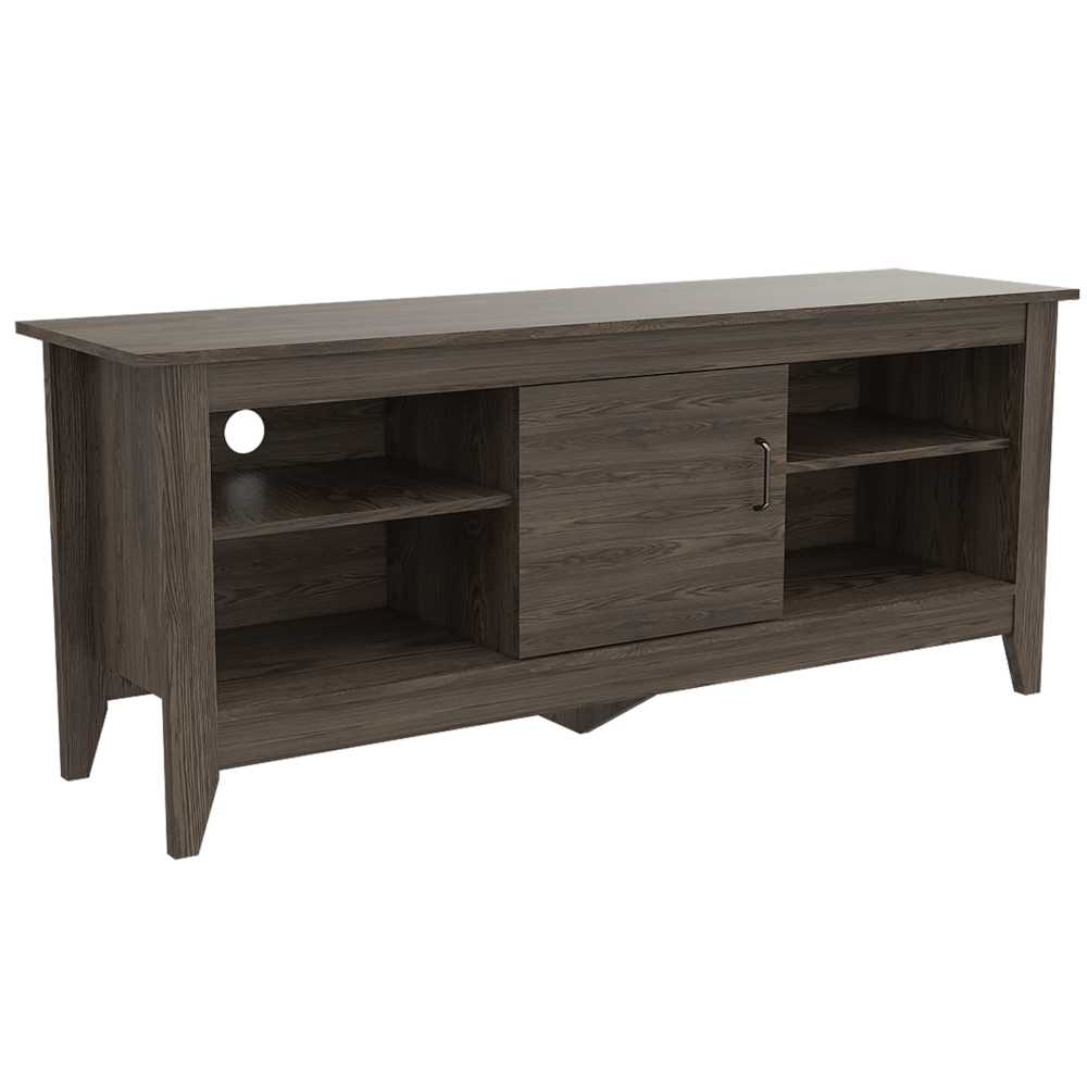 Rack de TV Essential Coñac 147.5x61.5cm Para TV Hasta 65 Pulgadas con Un Cajón con Ranuras para Cables y con Patas - Muebles para TV | Bylmo
