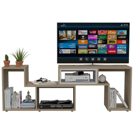 Rack de TV Zembrano Rovere 160x54.5cm para TV Hasta 40 Pulgadas y con Cuatro Compartimientos - Muebles para TV | Bylmo