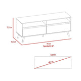Rack Almería Siena y Blanco 141 cm con Dos Cajones - Muebles para TV | Bylmo