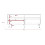 Rack Almería Siena y Blanco 141 cm con Dos Cajones - Muebles para TV | Bylmo