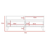 Rack de TV Benett Duna y Blanco 141x53.5cm para TV Hasta 60 Pulgadas y con Dos Compartimientos - Muebles para TV | Bylmo