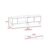 Rack Nordic Duna y Blanco 200 cm Extensible con Tres Puertas - Muebles para TV | Bylmo