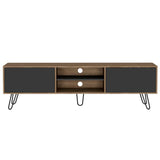 Rack de TV Vassel Miel 180x52.5cm para TV Hasta 70 Pulgadas con Ranuras para Cables y con Cuatro Compartimientos - Muebles para TV | Bylmo