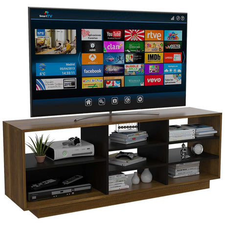 Rack de TV Vedra Caramelo 165.4x60.6cm Para TV Hasta 75 Pulgadas sin Cajones - Muebles para TV | Bylmo