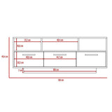 Rack Wema Wengue 130 cm con Dos Puertas y Un Cajón - Muebles para TV | Bylmo