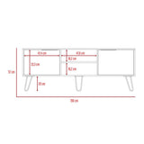 Rack Augusta Duna y Wengue 150 cm con Dos Puertas - Muebles para TV | Bylmo