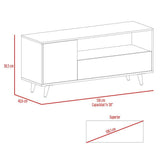 Rack Lavanda Expreso y Blanco 130 cm con Una Puerta y Un Cajón - Muebles para TV | Bylmo