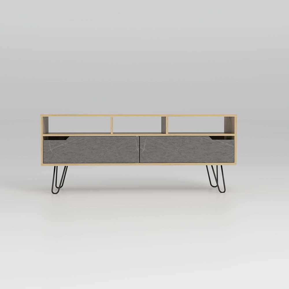 Rack Mónaco Duna y Onix 137 cm con Dos Puertas - Muebles para TV | Bylmo