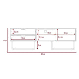 Rack Pergamo Blanco y Gales 162 cm con Una Puerta y Dos Cajones - Muebles para TV | Bylmo