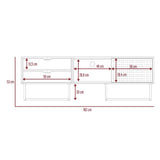 Rack Pergamo Gales y Blanco 162 cm con Una Puerta y Dos Cajones - Muebles para TV | Bylmo