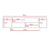 Rack Del Valle Duna y Cemento 149 cm con Dos Puertas y Dos Cajones - Muebles para TV | Bylmo