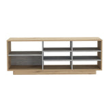Rack Audra Duna y Cemento 165 cm con Entrepaños - Muebles para TV | Bylmo