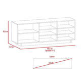 Rack Audra Duna y Cemento 165 cm con Entrepaños - Muebles para TV | Bylmo