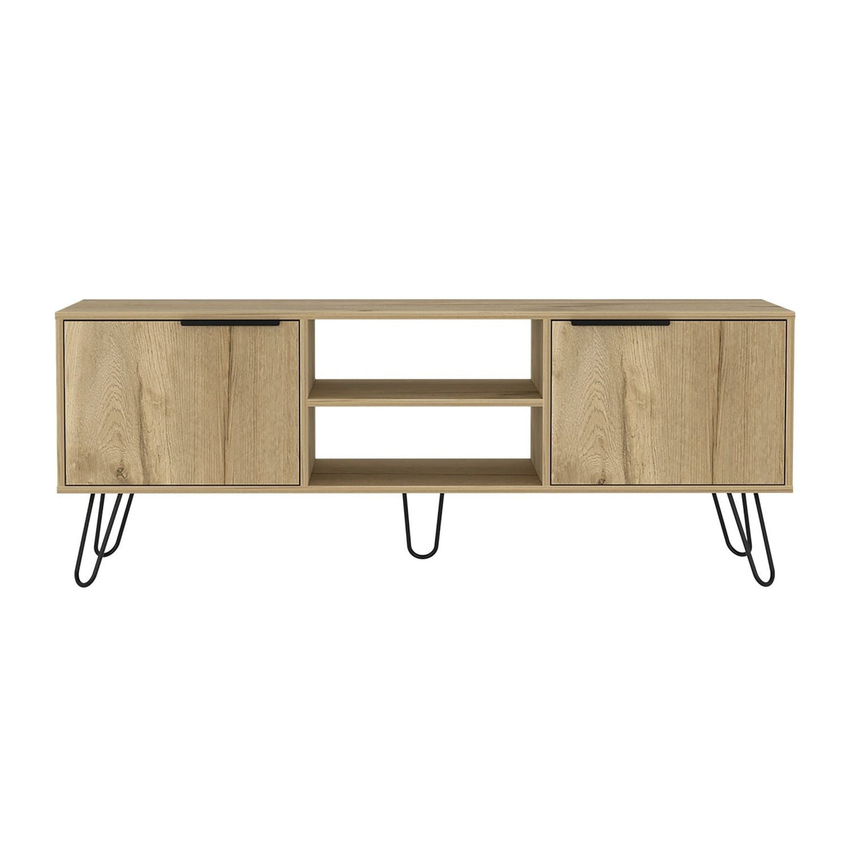 Rack de TV Augusta Duna 150 cm Para TV hasta 65 Pulgadas con Dos Puertas y Patas Metálicas - Muebles de TV | Bylmo