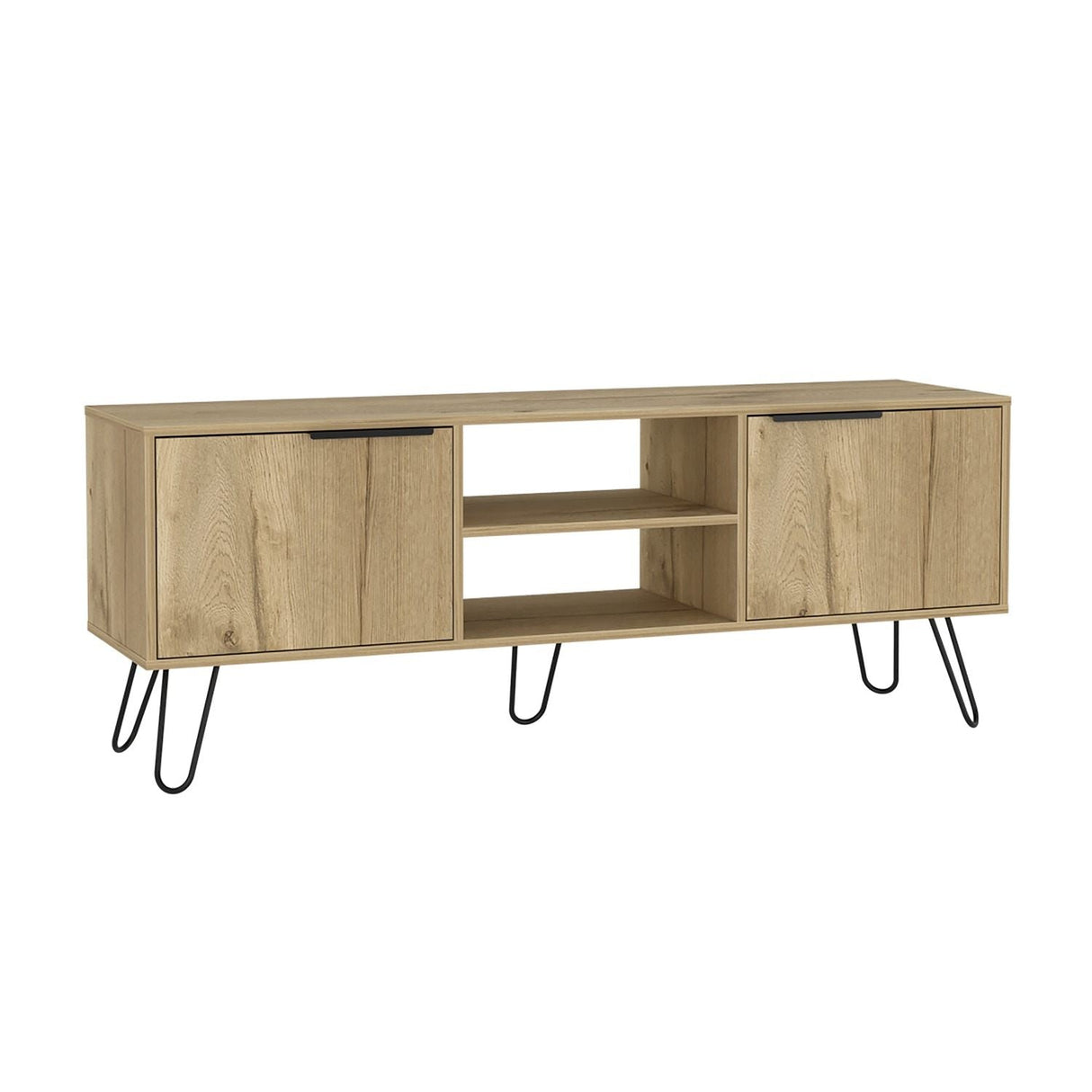 Rack de TV Augusta Duna 150 cm Para TV hasta 65 Pulgadas con Dos Puertas y Patas Metálicas - Muebles de TV | Bylmo