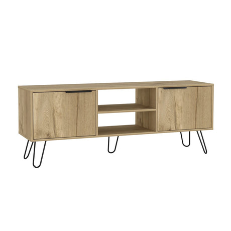 Rack de TV Augusta Duna 150 cm Para TV hasta 65 Pulgadas con Dos Puertas y Patas Metálicas - Muebles de TV | Bylmo