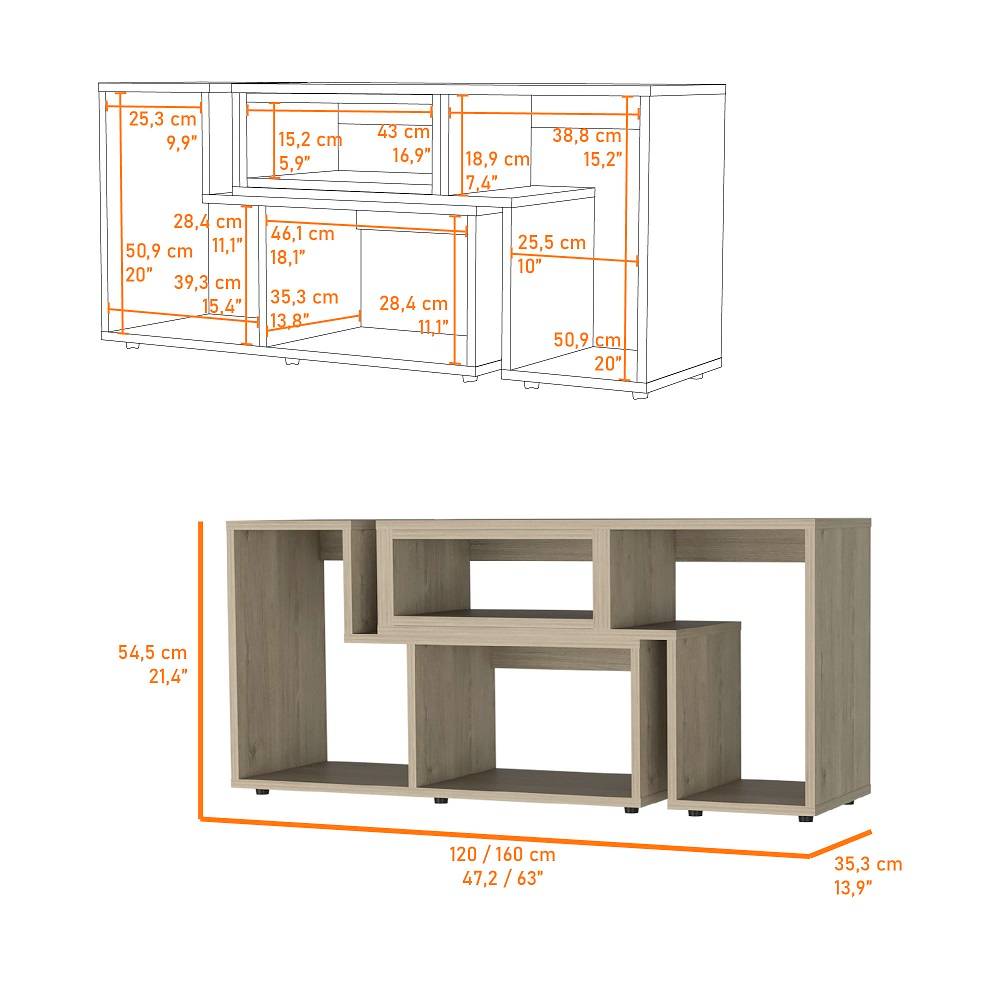Rack Beijing Plus Rovere 160 cm Extensible - Muebles para TV | Bylmo