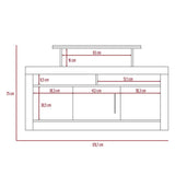 Rack Florida Wengue 129 cm con Una Puerta - Muebles para TV | Bylmo