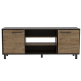 Rack Kaia Wengue y Miel 155 cm con Dos Puertas - Muebles para TV | Bylmo