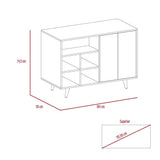 Recibidor Bora Rovere y Blanco 104 cm con Dos Puertas y Zapatero - Bifes | Bylmo