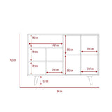 Recibidor Bora Rovere y Blanco 104 cm con Dos Puertas y Zapatero - Bifes | Bylmo