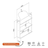 Repisa Turquesa 50 cm Rectangular Colgante con Entrepaños - Repisas y Percheros | Bylmo
