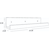 Repisa Home Blanco 60 cm Rectangular - Repisas y Percheros | Bylmo