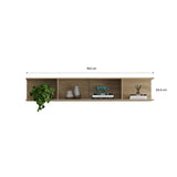 Set de 2 Repisas Union Noce 78x27cm Rectangular con Dos Entrepaños - Repisas y Percheros | Bylmo