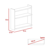 Repisa Vera Rovere 53x50cm Rectangular con Tres Entrepaños - Repisas y Percheros | Bylmo
