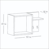 Repisa Welcome Blanco 50 cm Rectangular - Repisas y Percheros | Bylmo