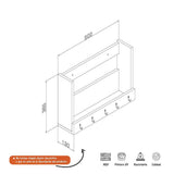 Repisa Cafe 50 cm Rectangular con Perchero - Repisas y Percheros | Bylmo