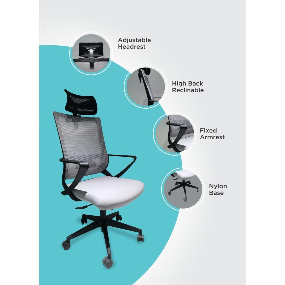 Silla Alice Negro y Gris 60 cm - Sillas | Bylmo